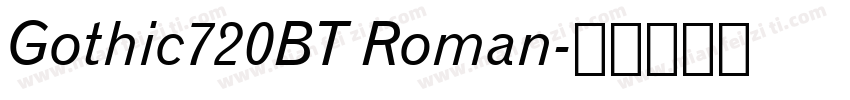 Gothic720BT Roman字体转换